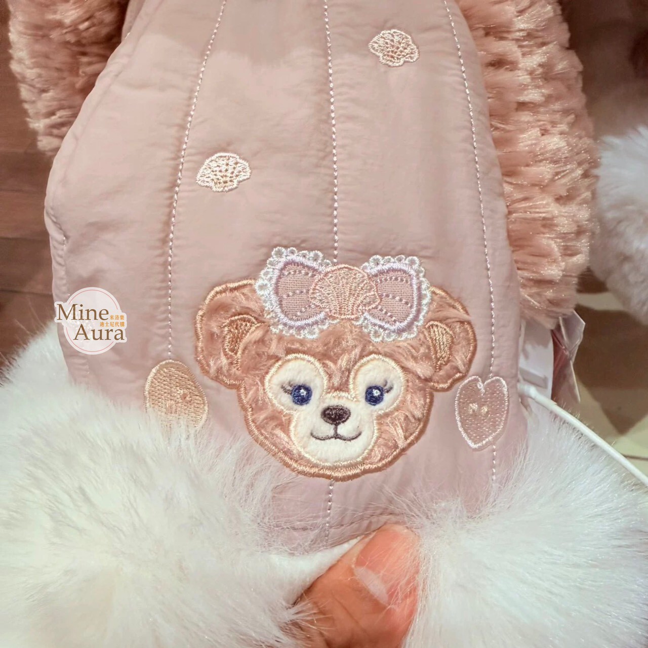 達菲 Duffy 與好友們 小小伙伴系列 雪莉玫 ShellieMay 毛球 立體耳朵 造型帽 帽子 -上海迪士尼樂園