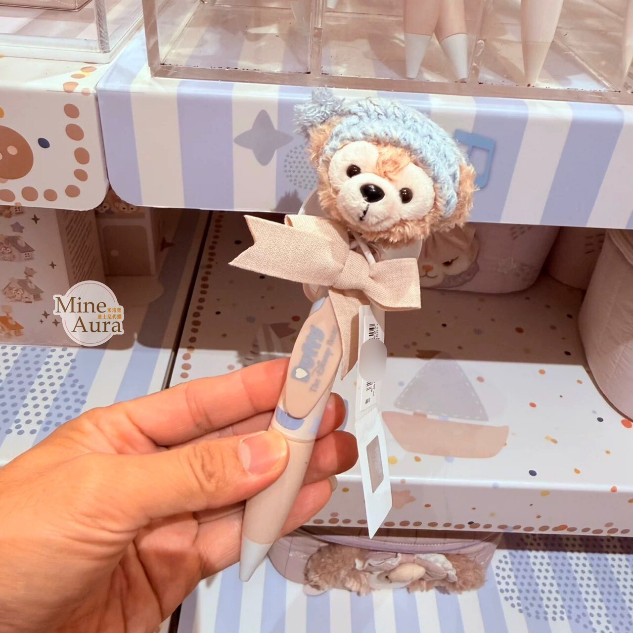 達菲 Duffy 與好友們 小小伙伴系列 達菲 Duffy 絨毛大頭 圓珠筆 -上海迪士尼樂園