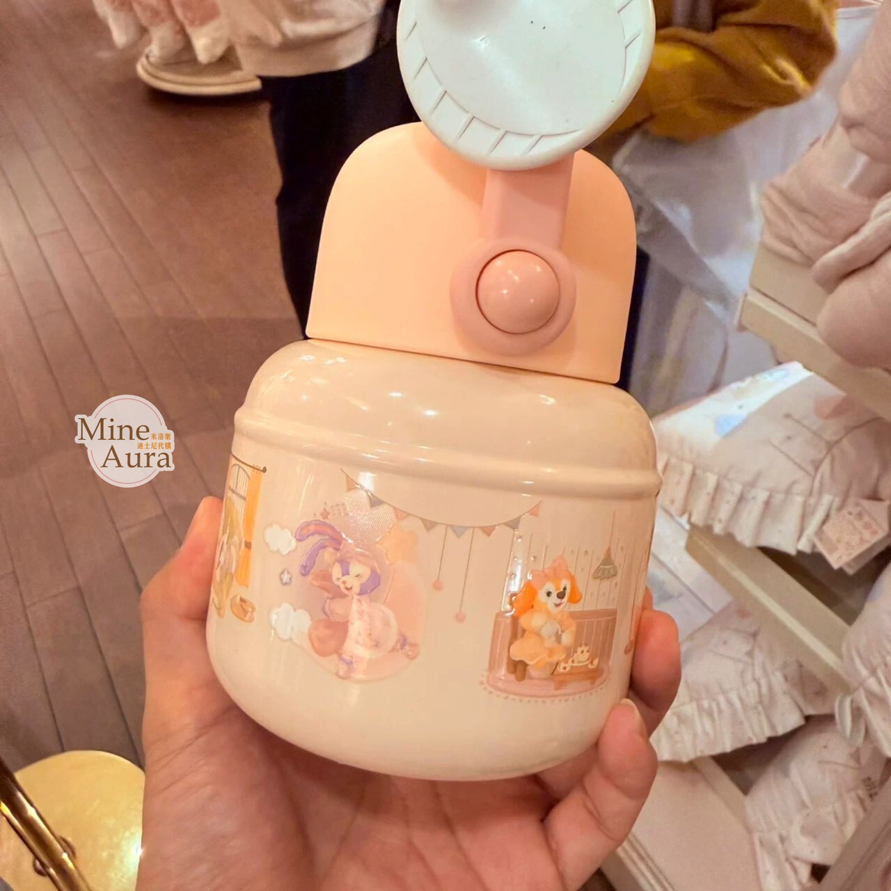 達菲 Duffy 與好友們 小小伙伴系列 圖案 不鏽鋼 附摺疊湯匙 保溫罐 -上海迪士尼樂園