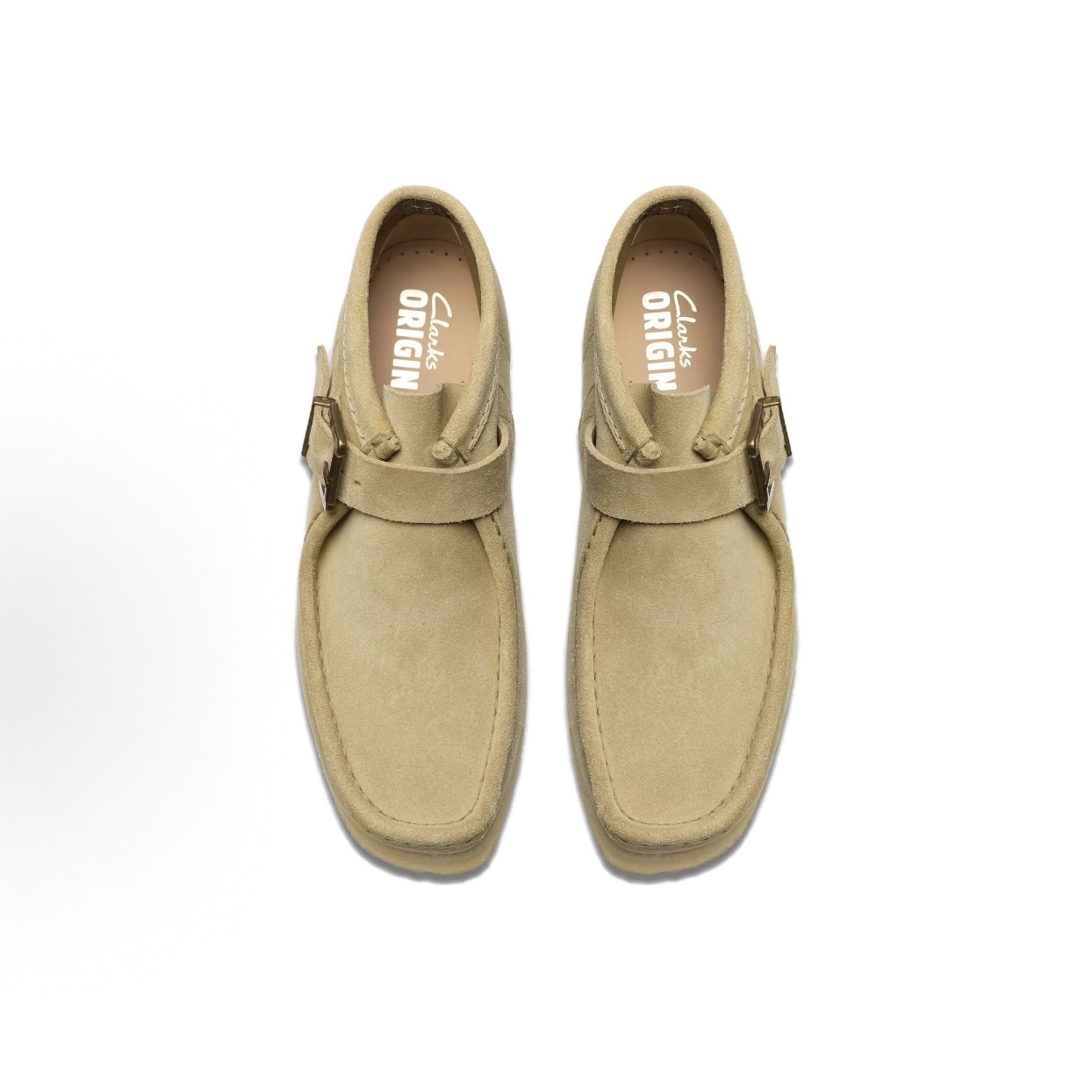 CLARKS 麂皮 卡其 中高筒 短靴 休閒 女款 26180292