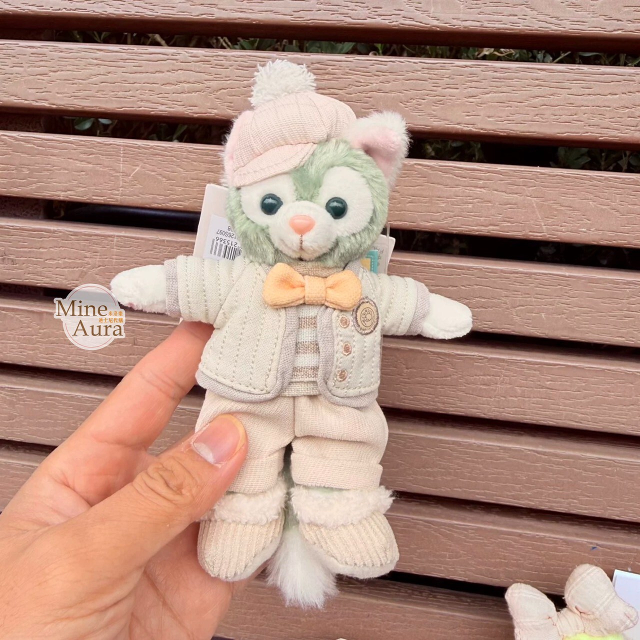 達菲 Duffy 與好友們 小小伙伴系列 傑拉托尼 畫家貓 Gelatoni 鑰匙圈 吊飾 -上海迪士尼樂園