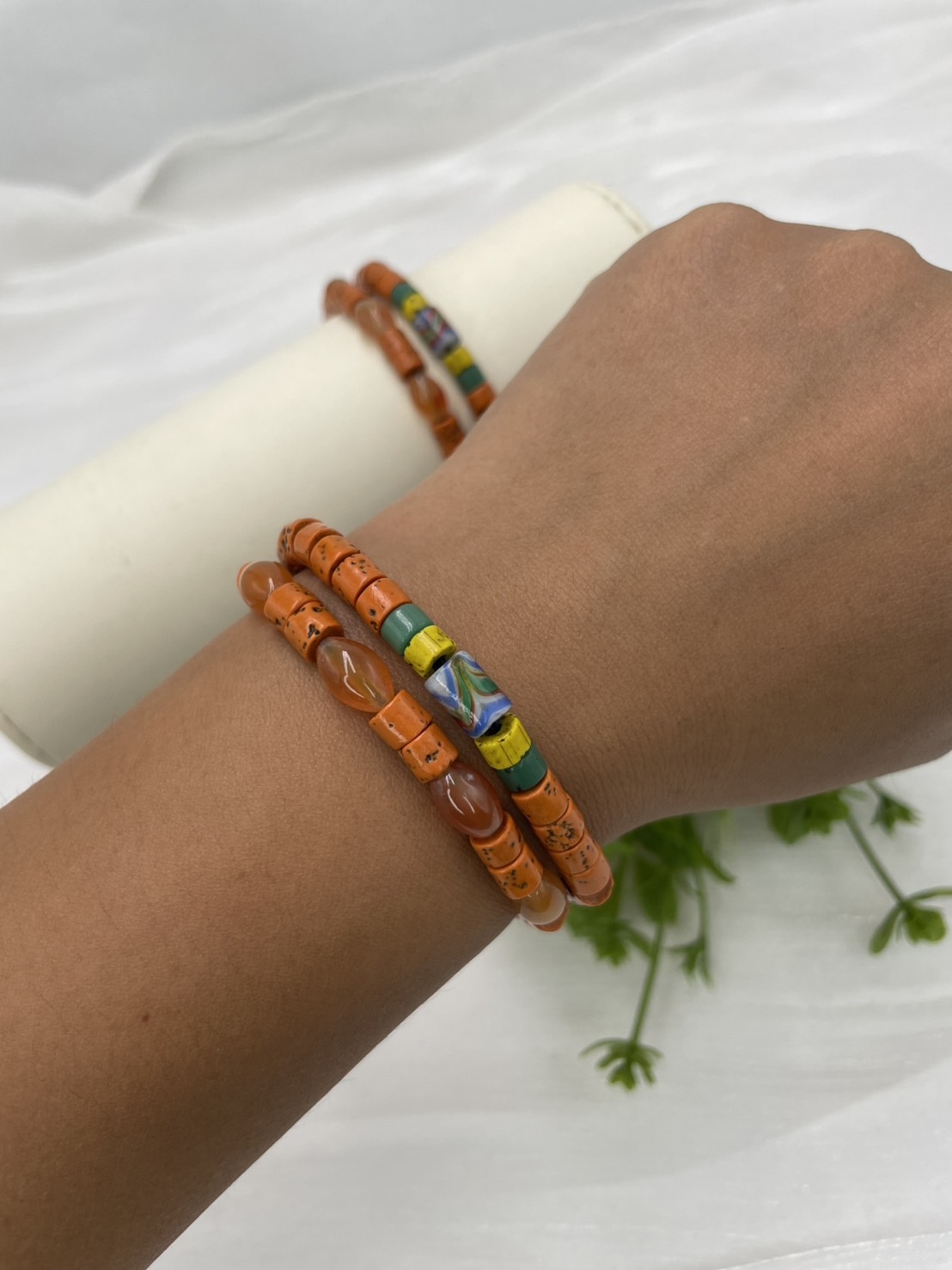 W-No.42傳統花珠兩排手鍊13cm