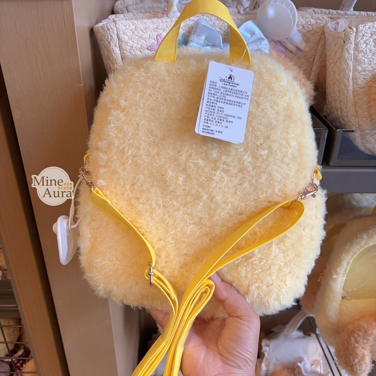 可琦安 餅乾 CookieAnn 絨毛 大頭造型 透明設計 後背包 -上海迪士尼樂園