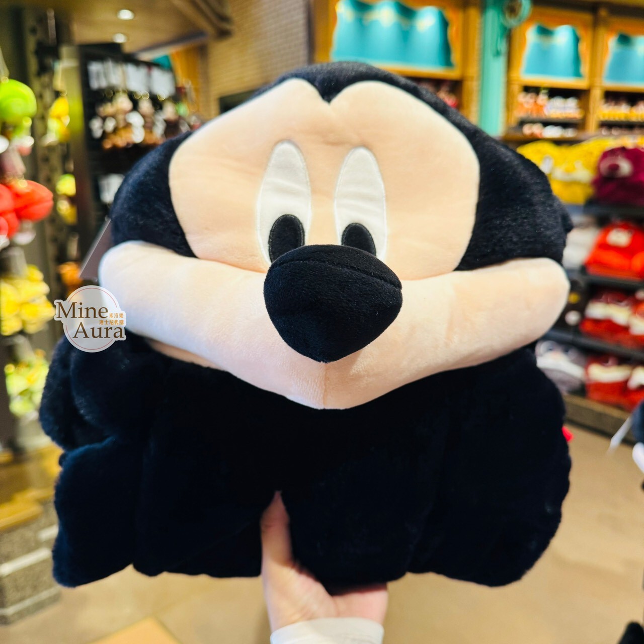 米奇 Mickey 大頭 連帽造型 披肩 毛毯 可摺疊收納 -上海迪士尼樂園
