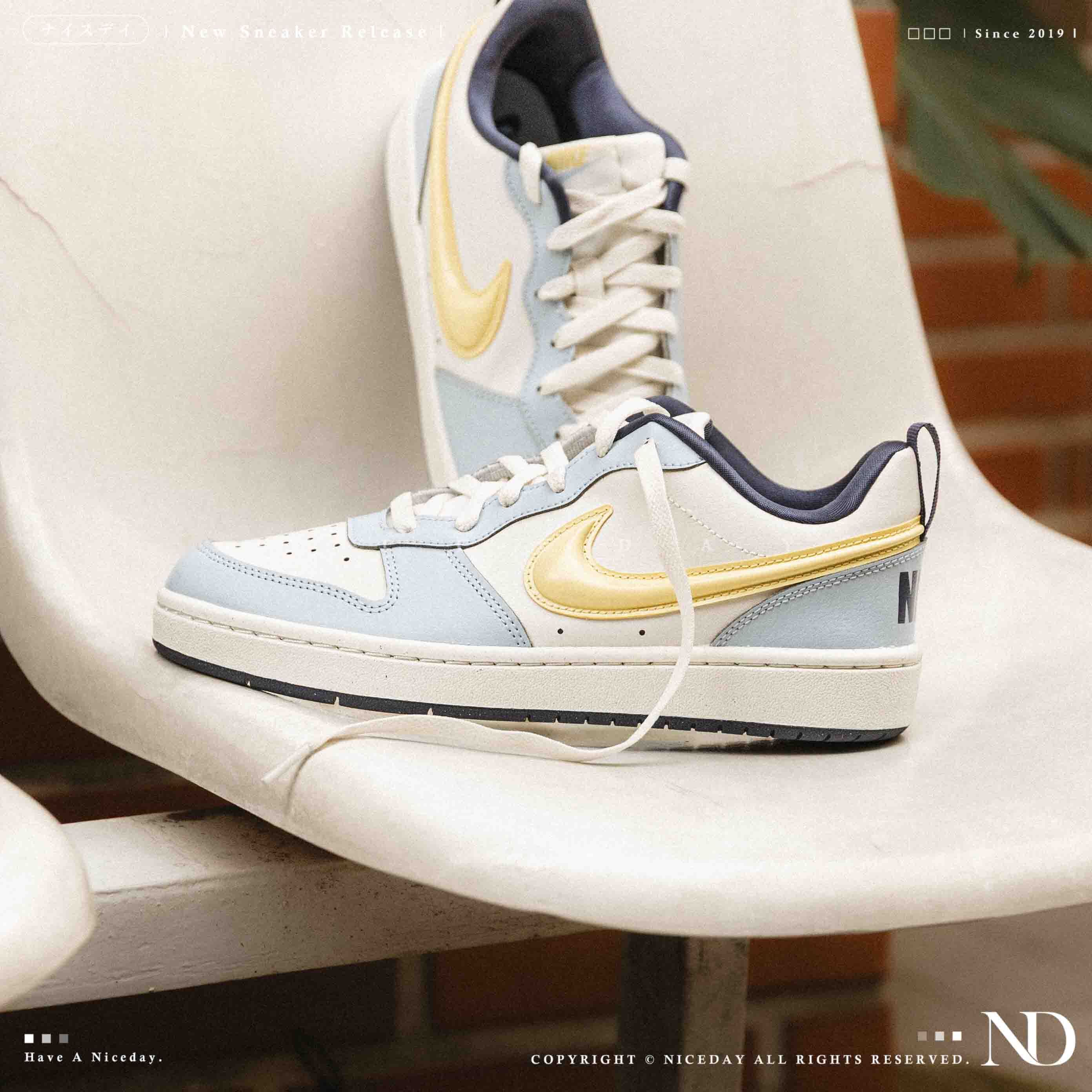 NICEDAY 現貨 Nike Court Borough Low Recraft 水藍 液態 黃 鳳梨 泡泡勾 女鞋 IM6698-171