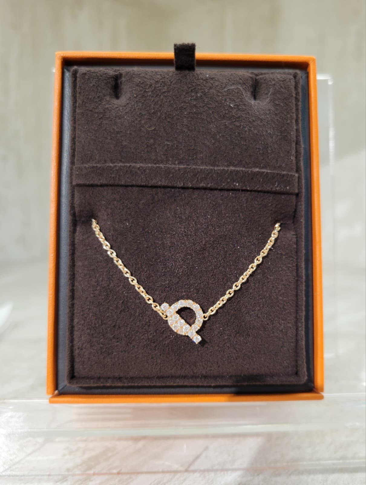 HERMES 18K ROSE Gold Finesse BRACELET with diamond  小Q 玫瑰金 手鏈