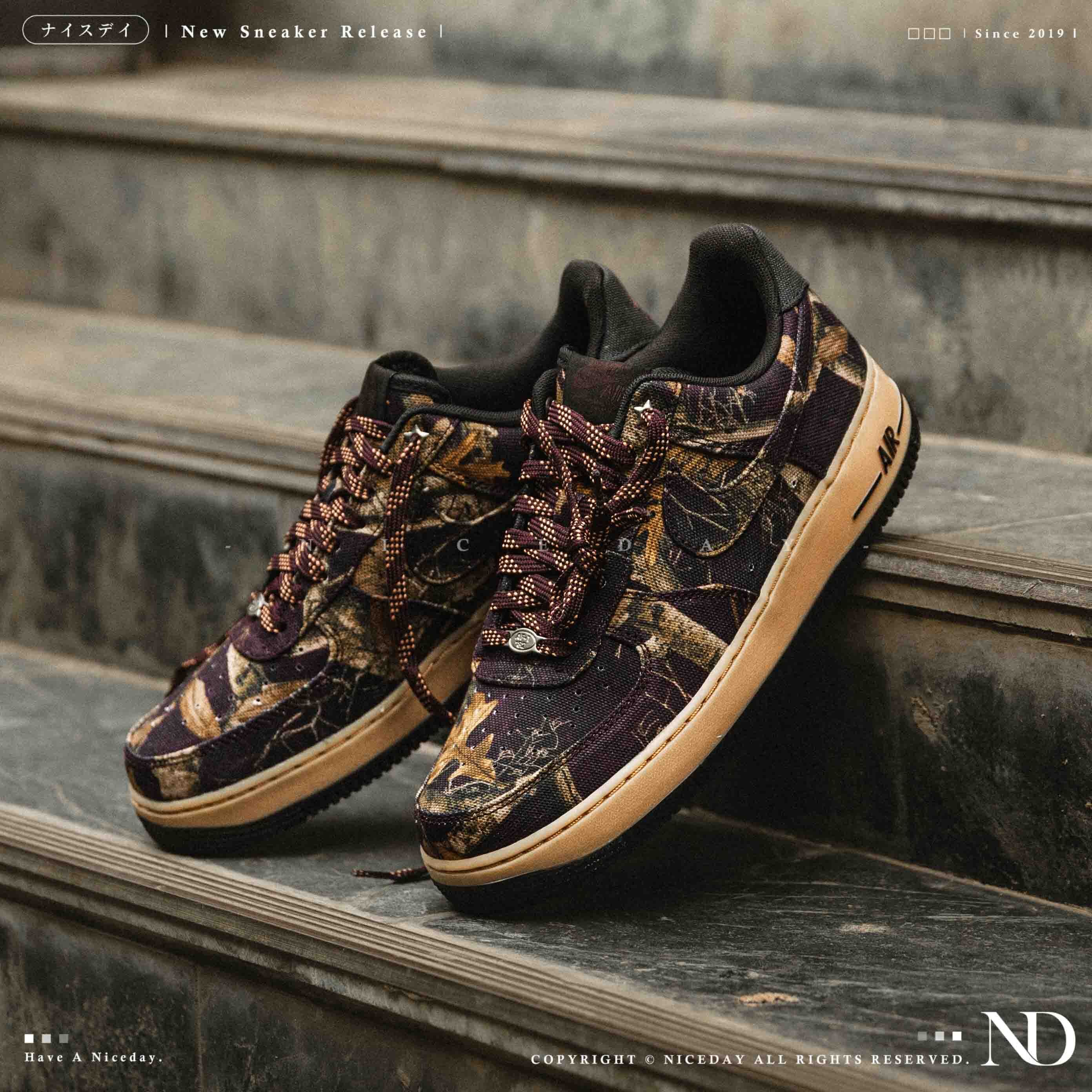 NICEDAY 現貨 Nike Air Force 1 Realtree 枯枝 落葉 迷彩 復古 IH1221-900