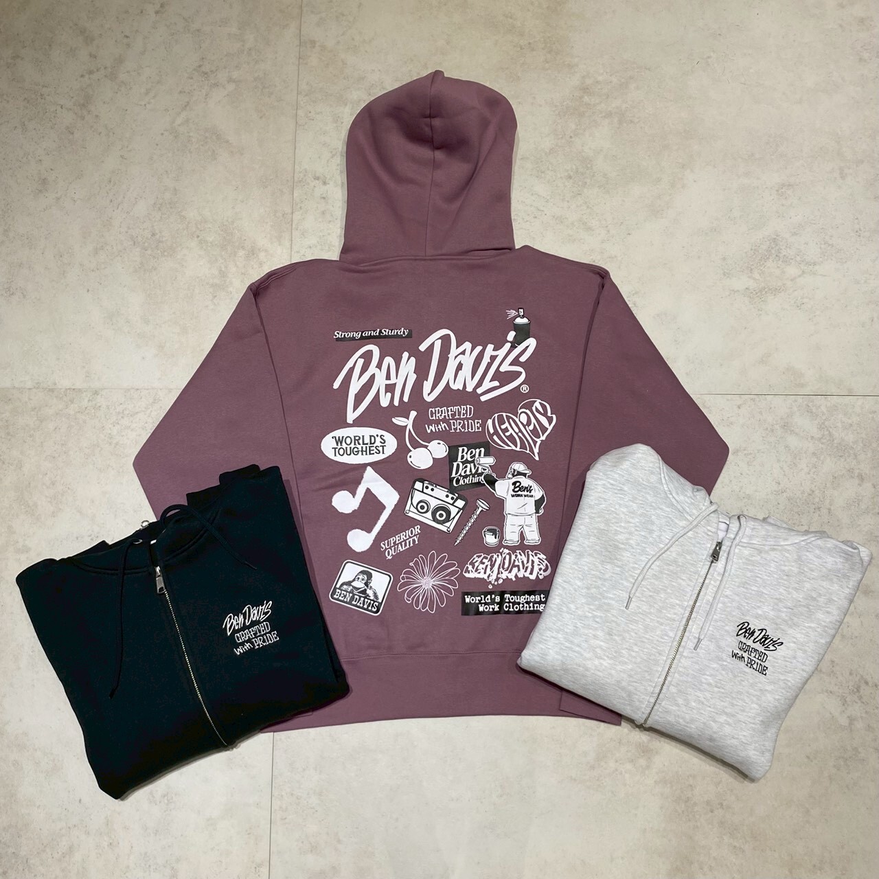 Ben davis 猿人字母音符雙鏈連帽外套 C-25780051