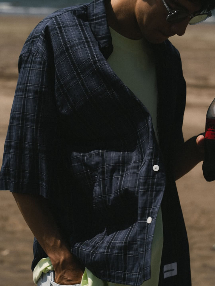 idealism 格蘭紋襯衫 咖啡/藍 25 S/S Plaid Shirt