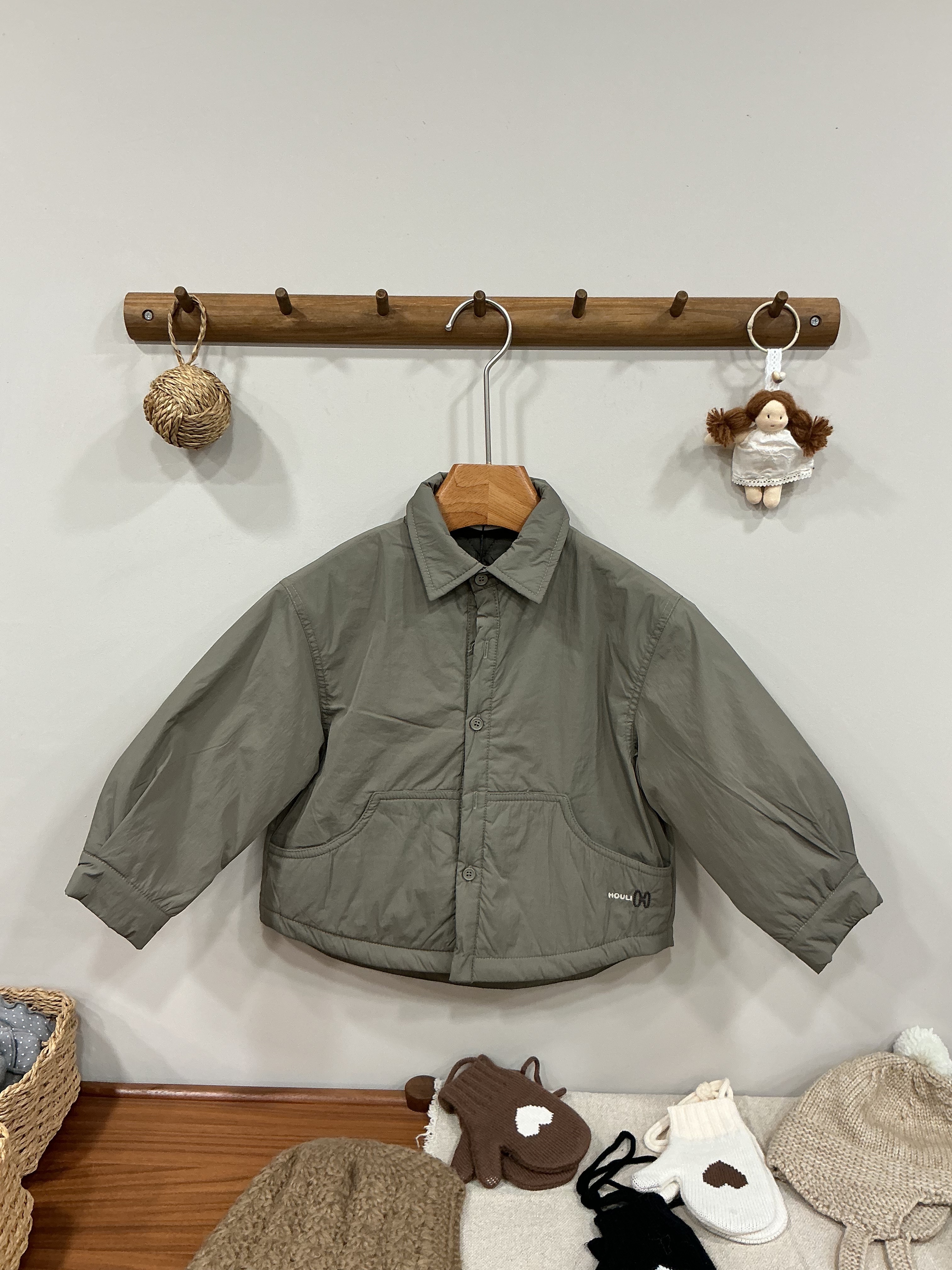 A03260襯衫式夾棉外套