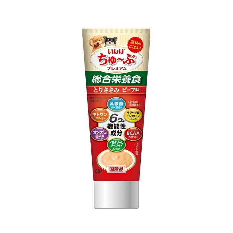 INABA 六種功能性成分膏 雞肉牛肉味 80g