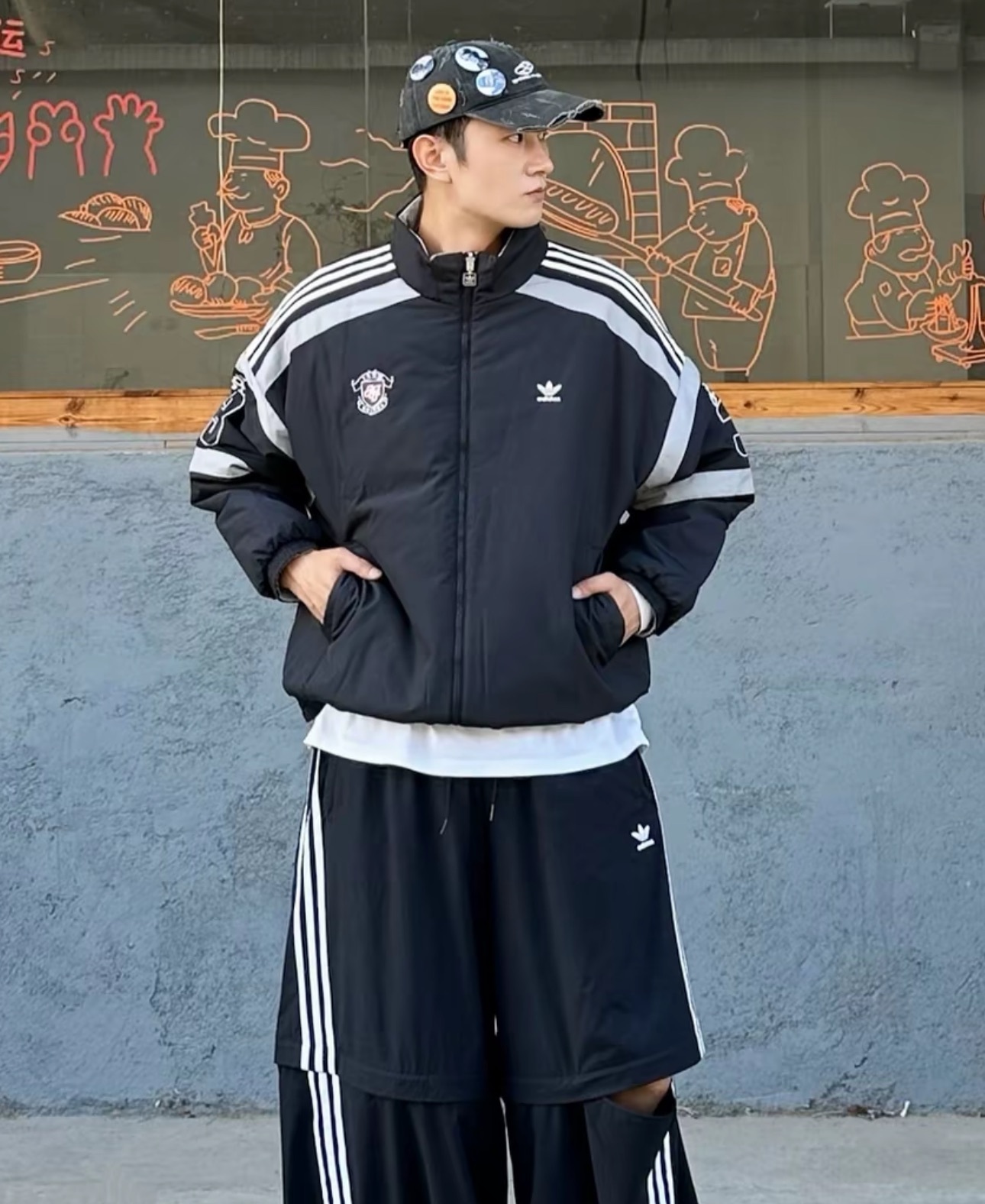 ADIDAS ORIGINALS JACKET TEAM REVERSIBLE PADDED JACKET 雙面外套棉服