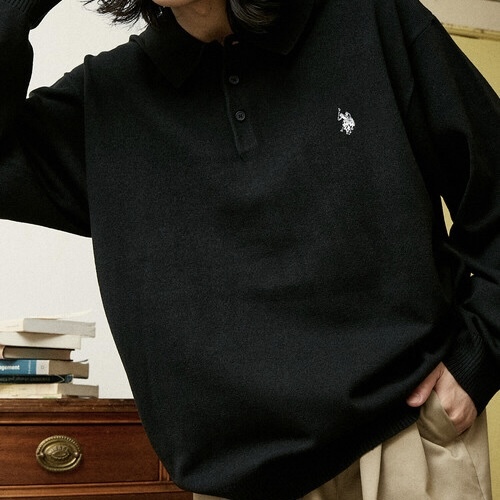 U.S. POLO ASSN. x PUBLUX 針織衫 POLO領 寬鬆 休閒 上衣 長袖 98270169