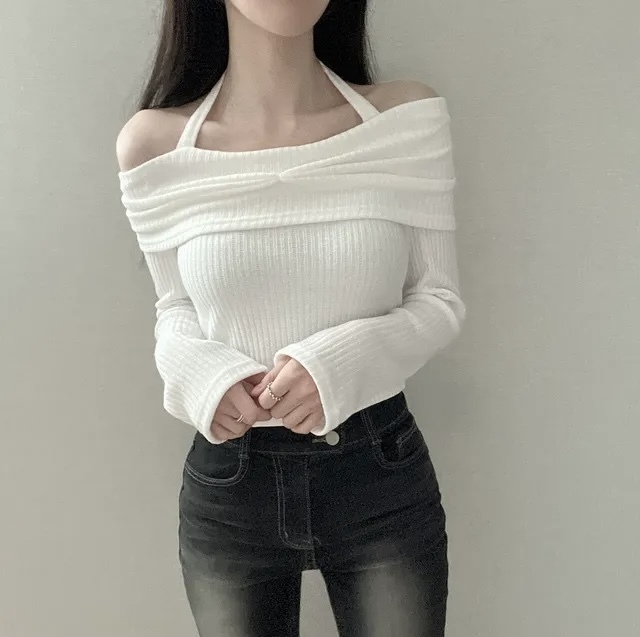 Musk Twisted Long Sleeved Top