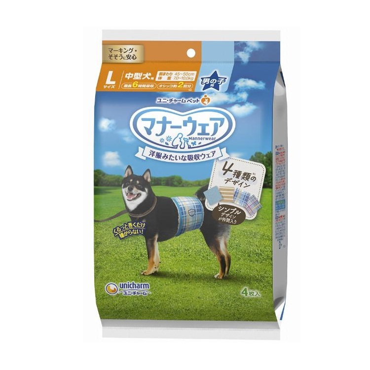 Unicharm 禮貌褲 4款圖案 男仔用 L 各1塊