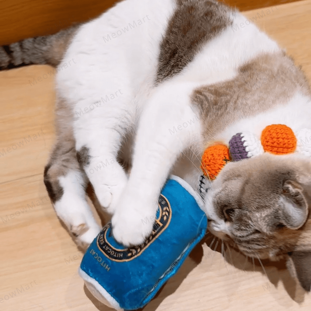 吉豆貓｜江戶醉貓罐｜貓啤酒貓草包