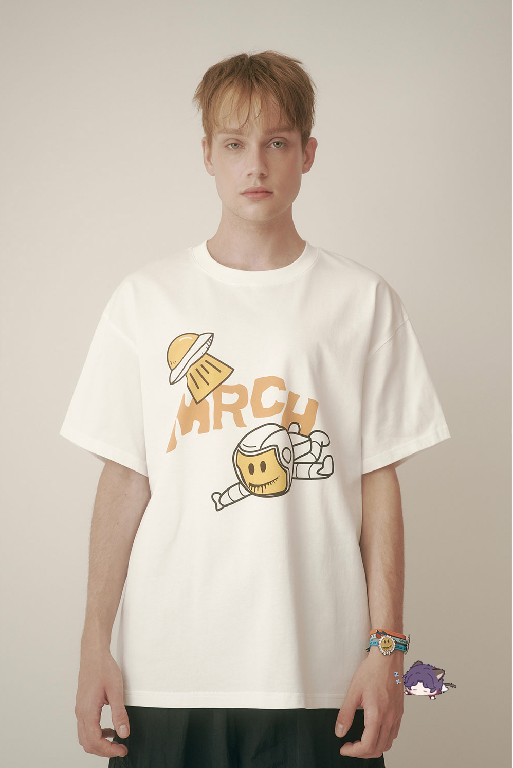 MISTERCHILD 太空人笑臉 印花 短袖上衣 T-SHIRT