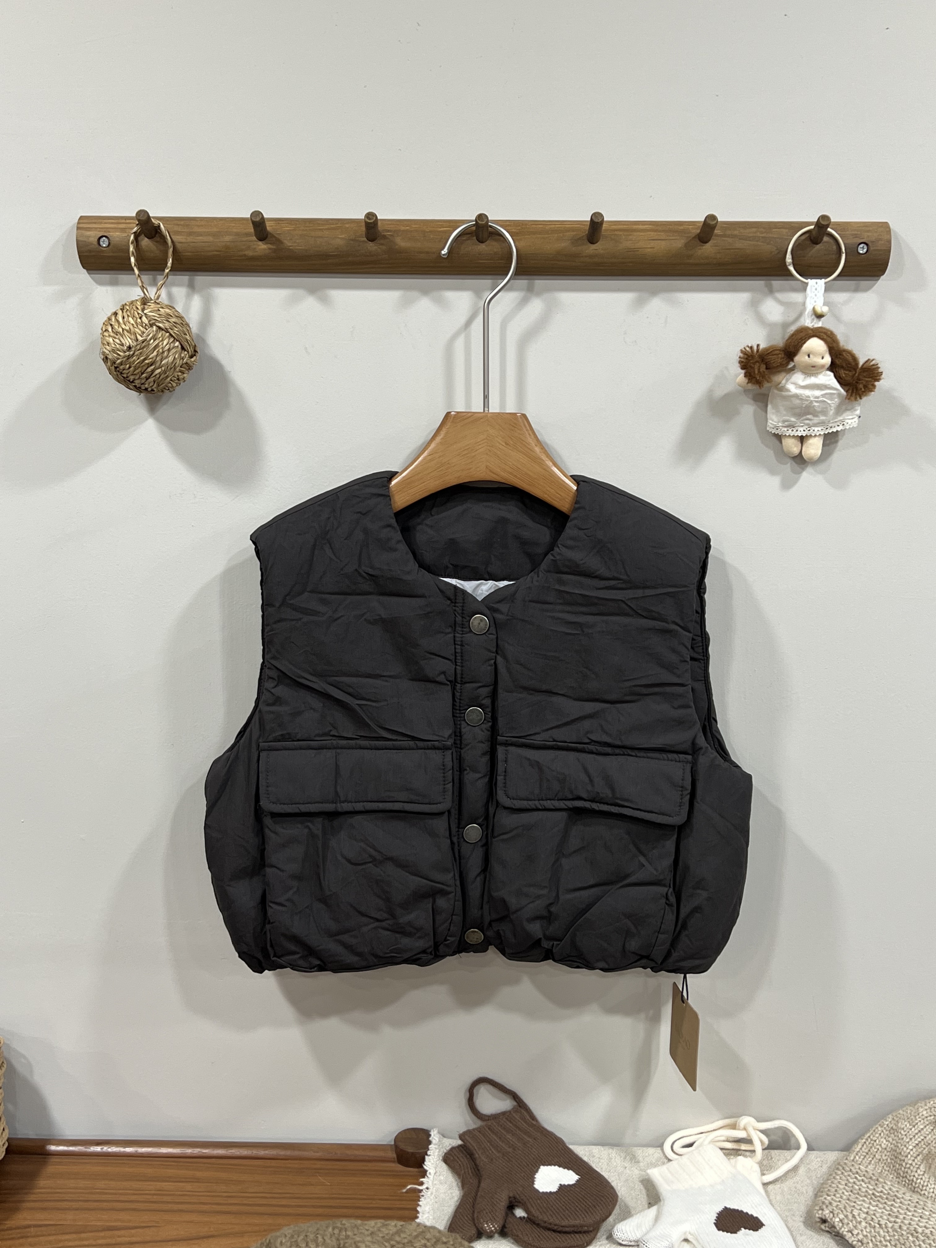 A03303立體口袋鋪棉背心