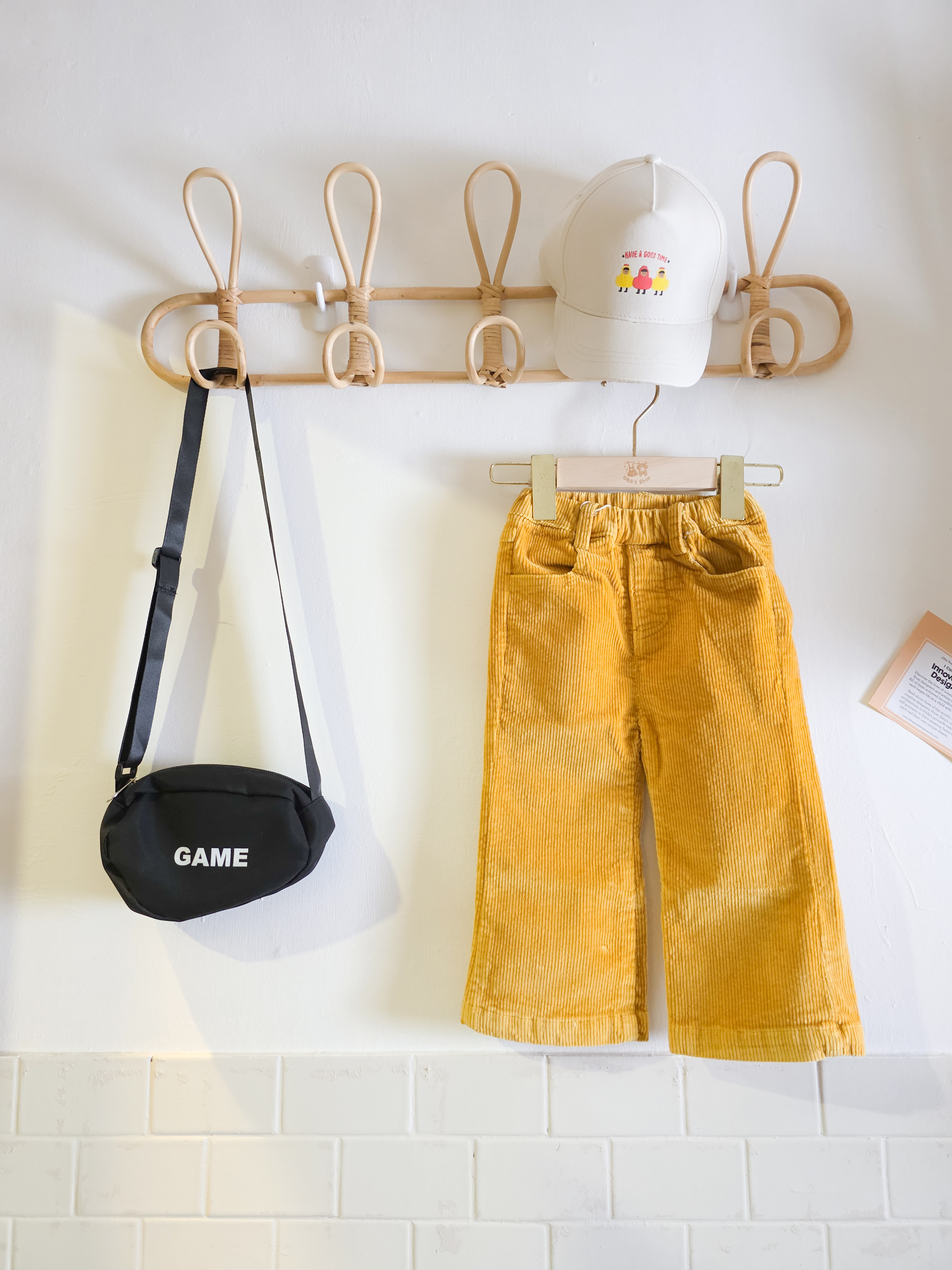 陽光黃 燈芯絨長褲(PE)