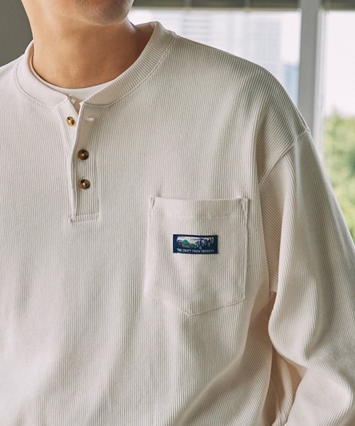 日本 The Craft Crew Products Corduroy Henley Pocket T-Shirt [CCPls924]