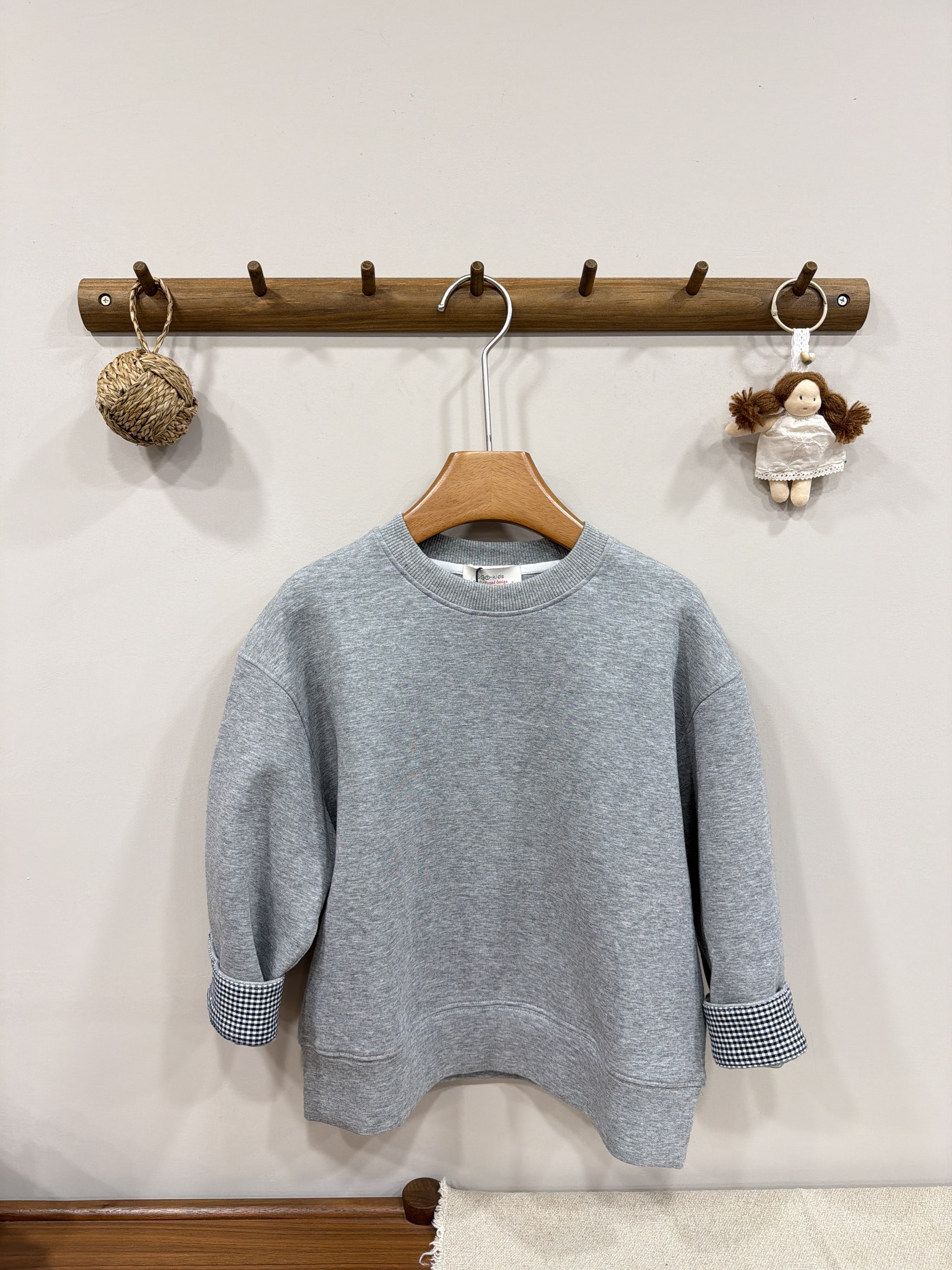 A03274超柔軟花灰大學T