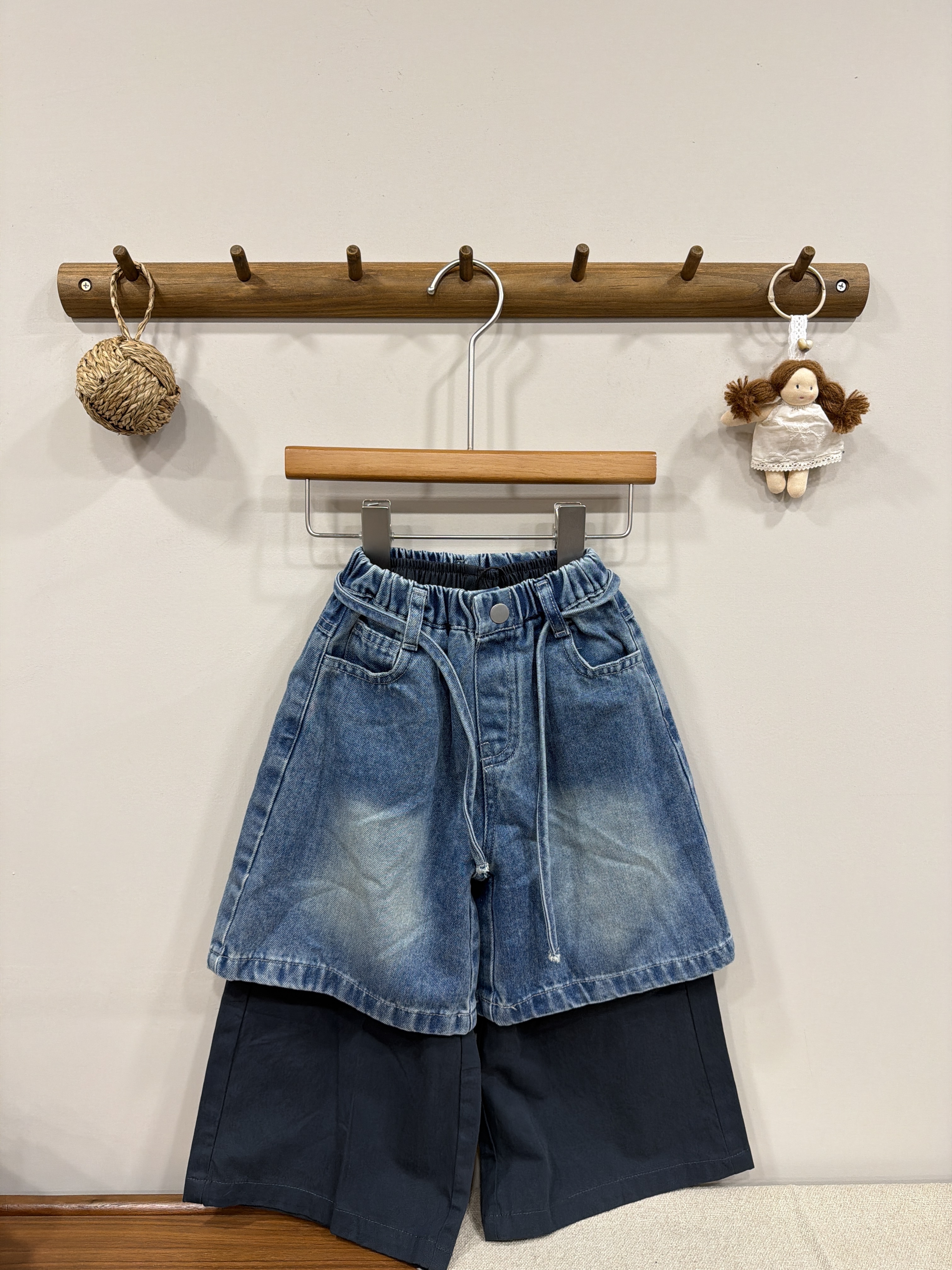 A03261真兩件牛仔休閒褲