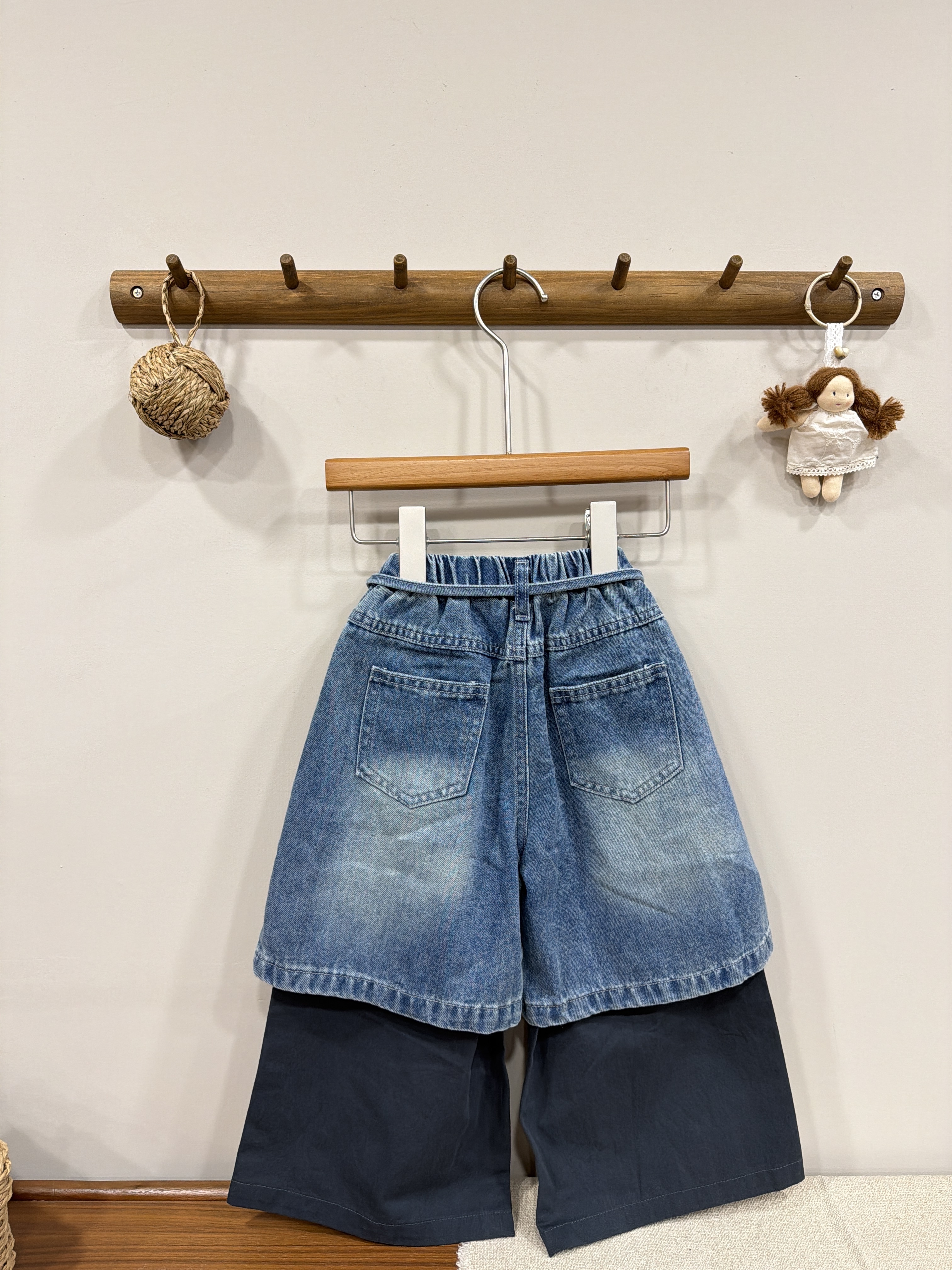 A03261真兩件牛仔休閒褲