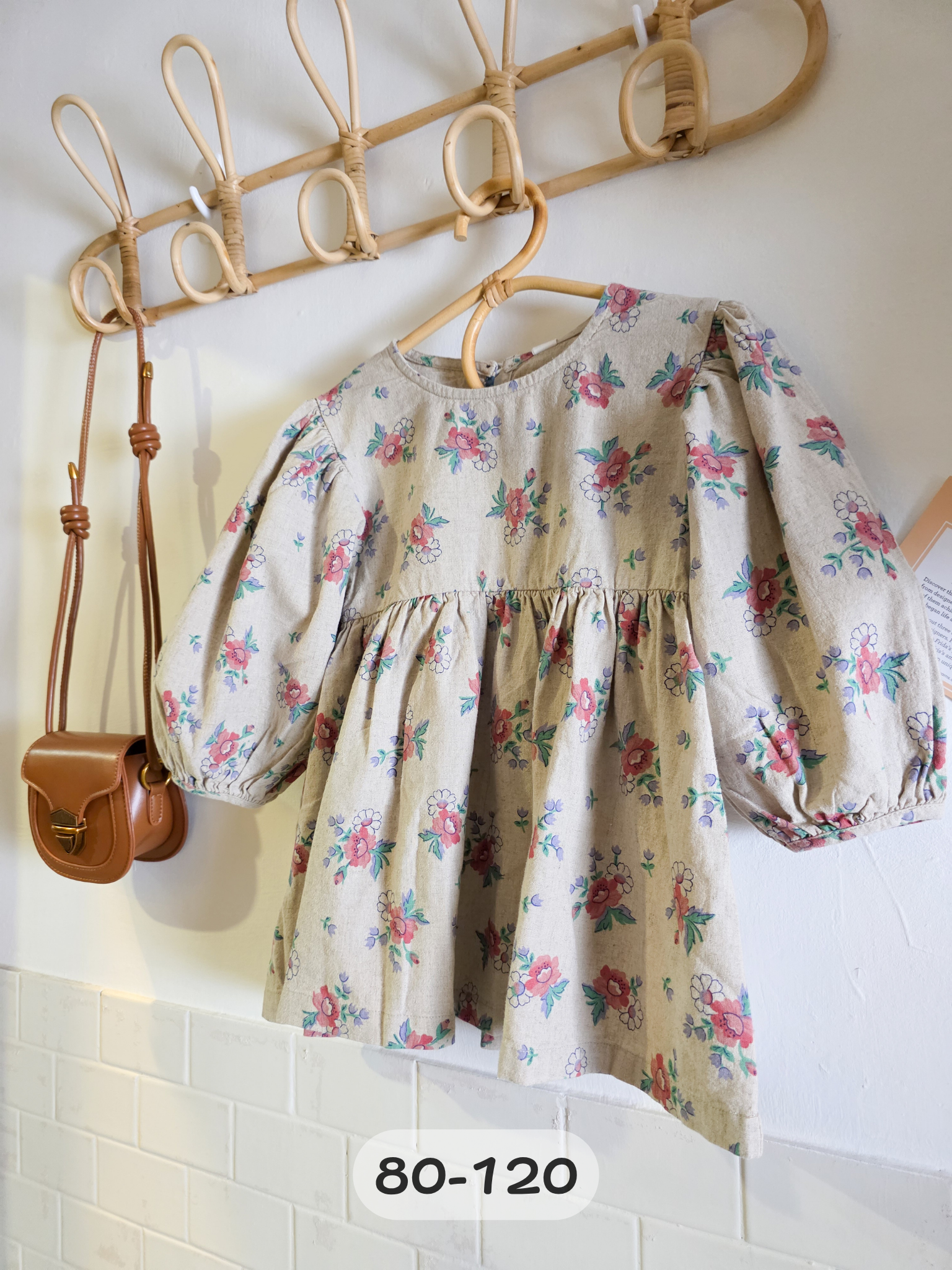 小碎花燈籠袖 長袖上衣(PE)