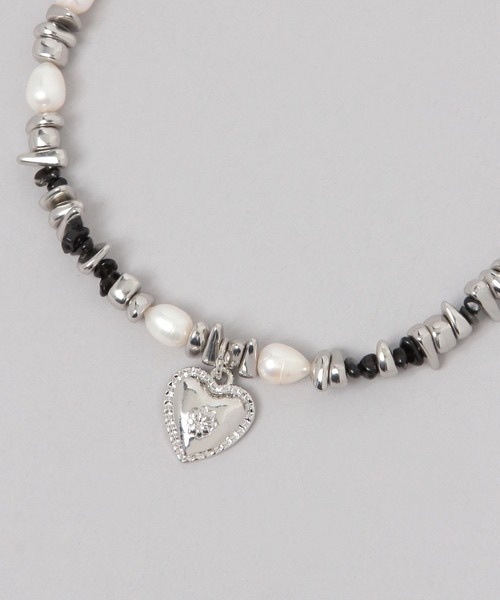 JEANASIS / Stone Heart Motif Necklace
