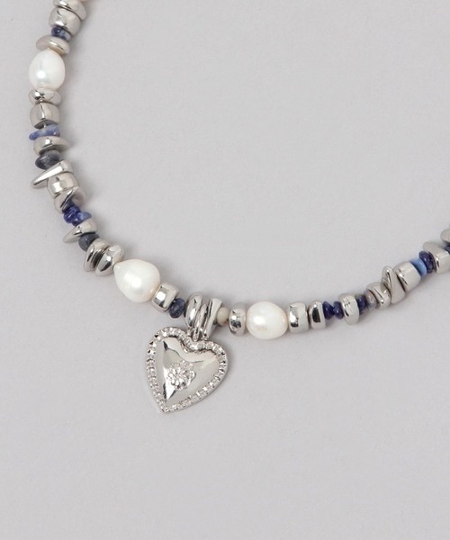 JEANASIS / Stone Heart Motif Necklace