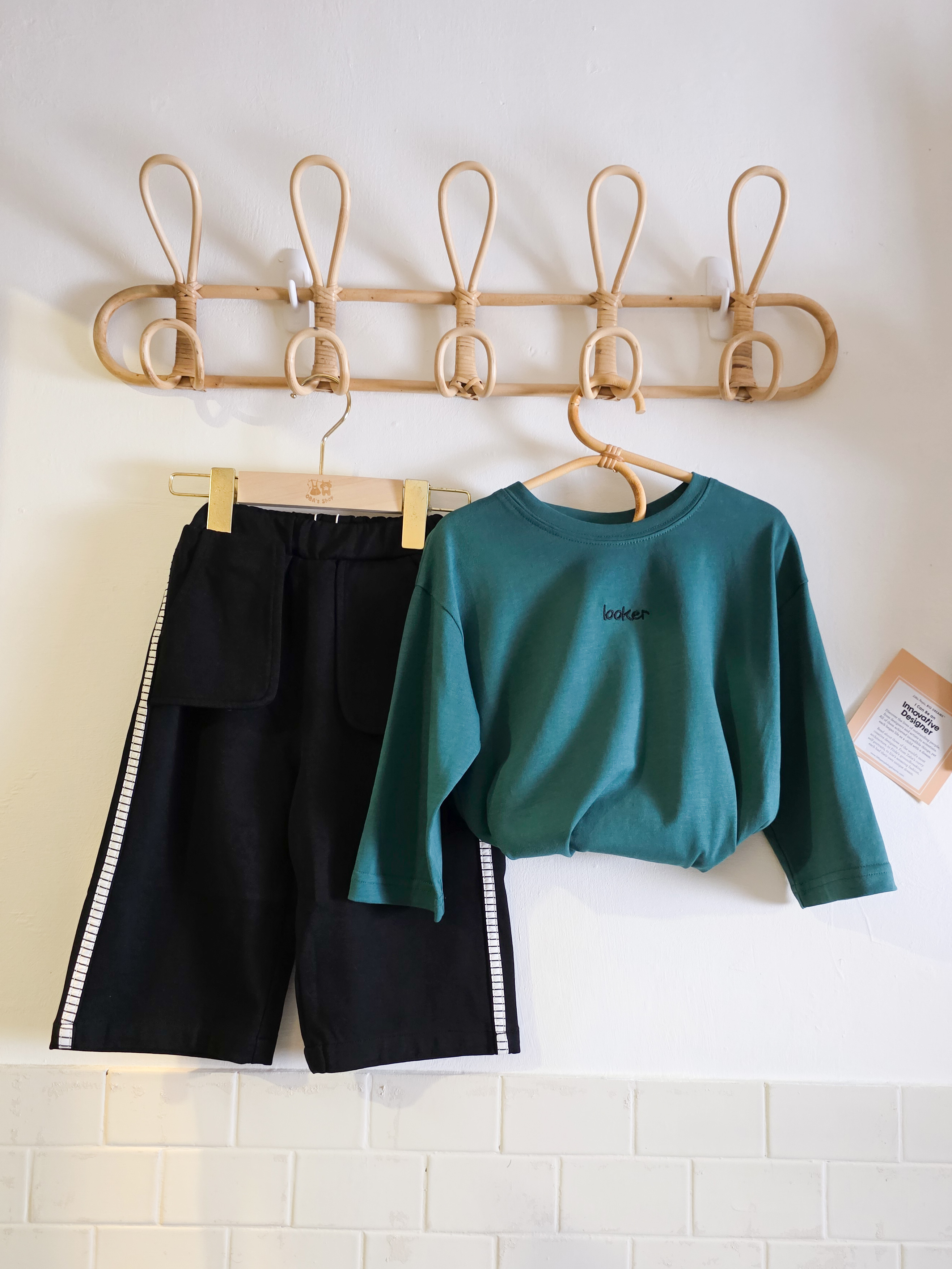 綠色looker 長袖上衣(PE)