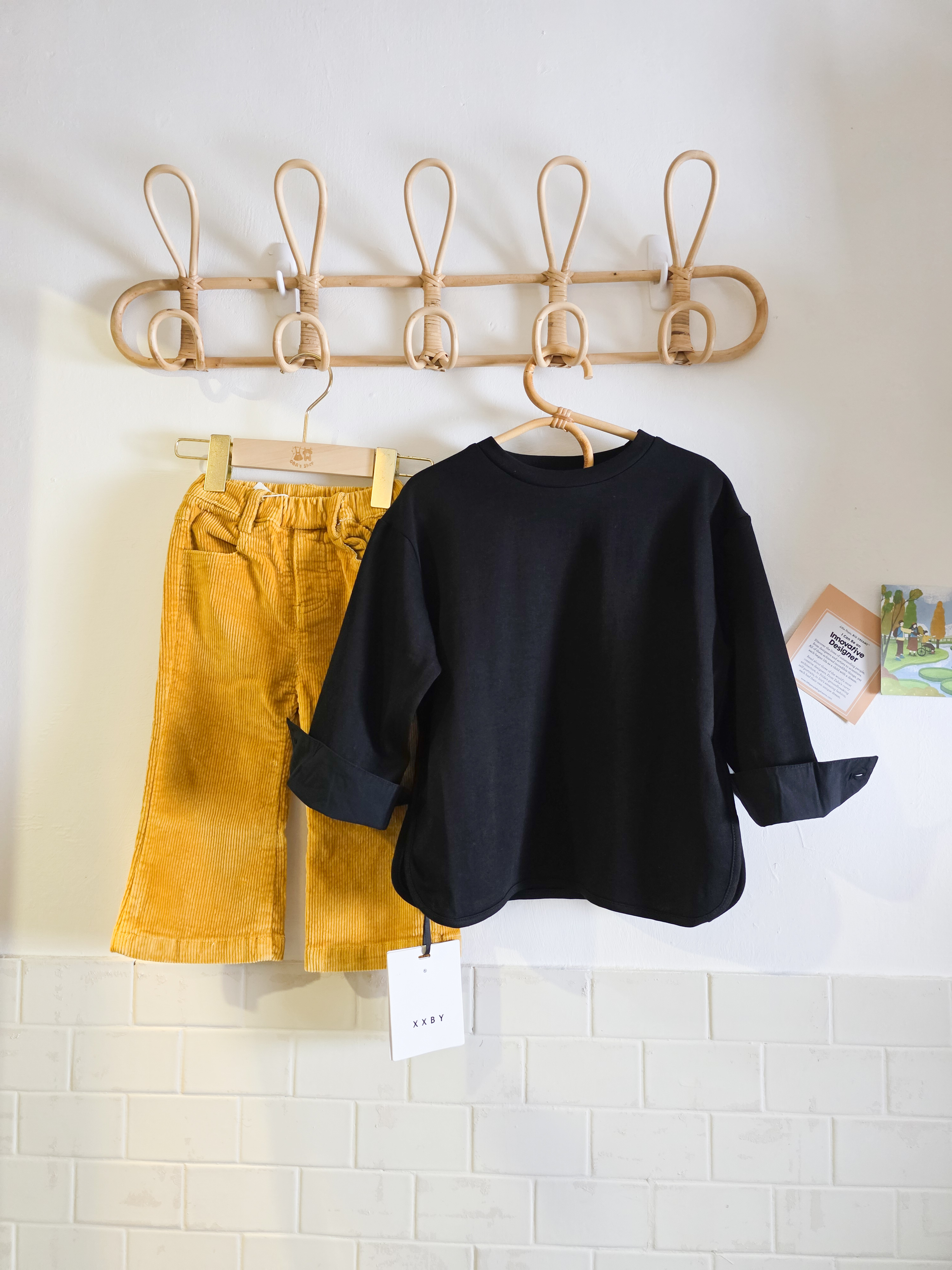 文青黑 長袖上衣(PE)