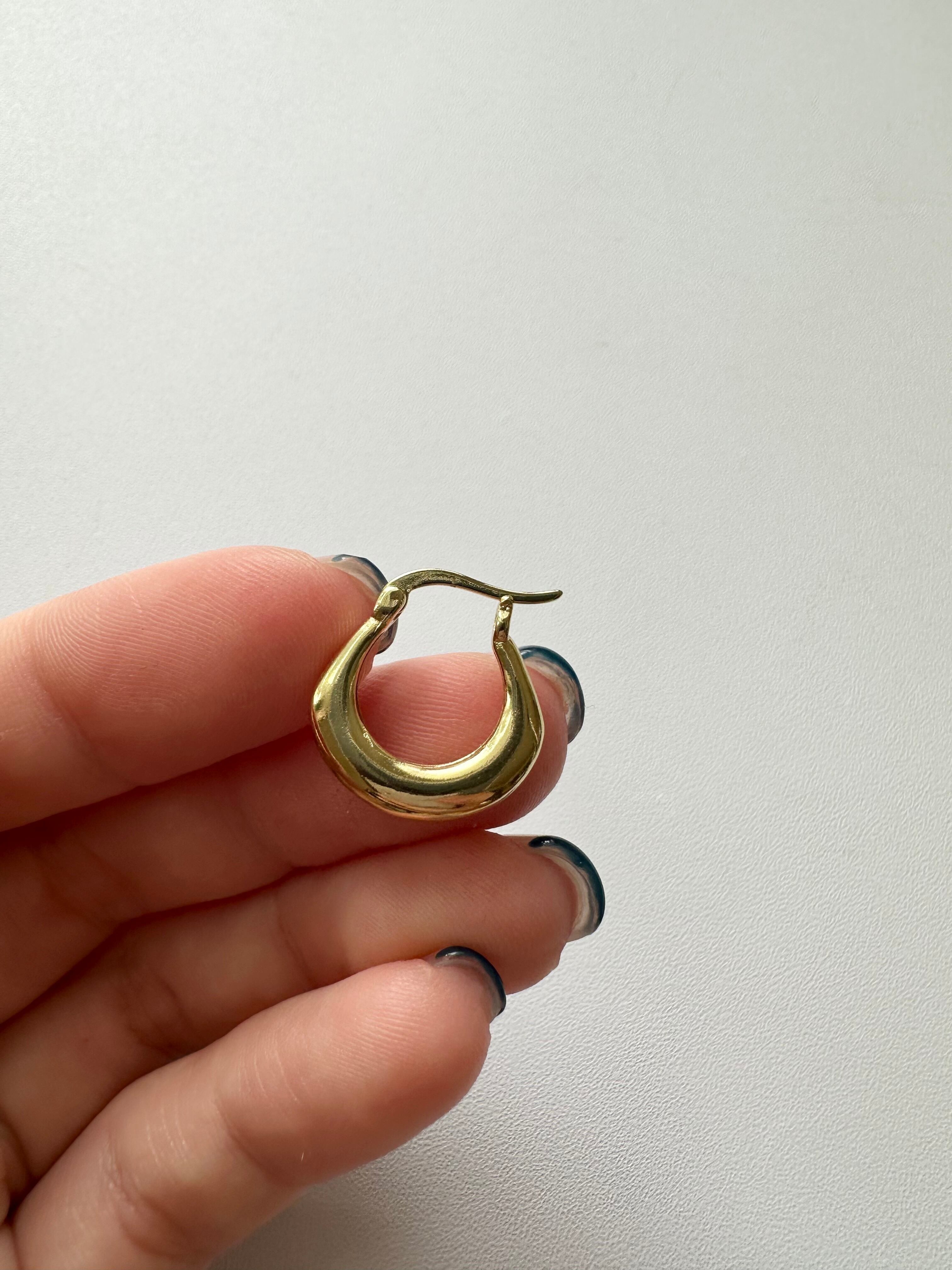 S925 smooth ring hoop pierce