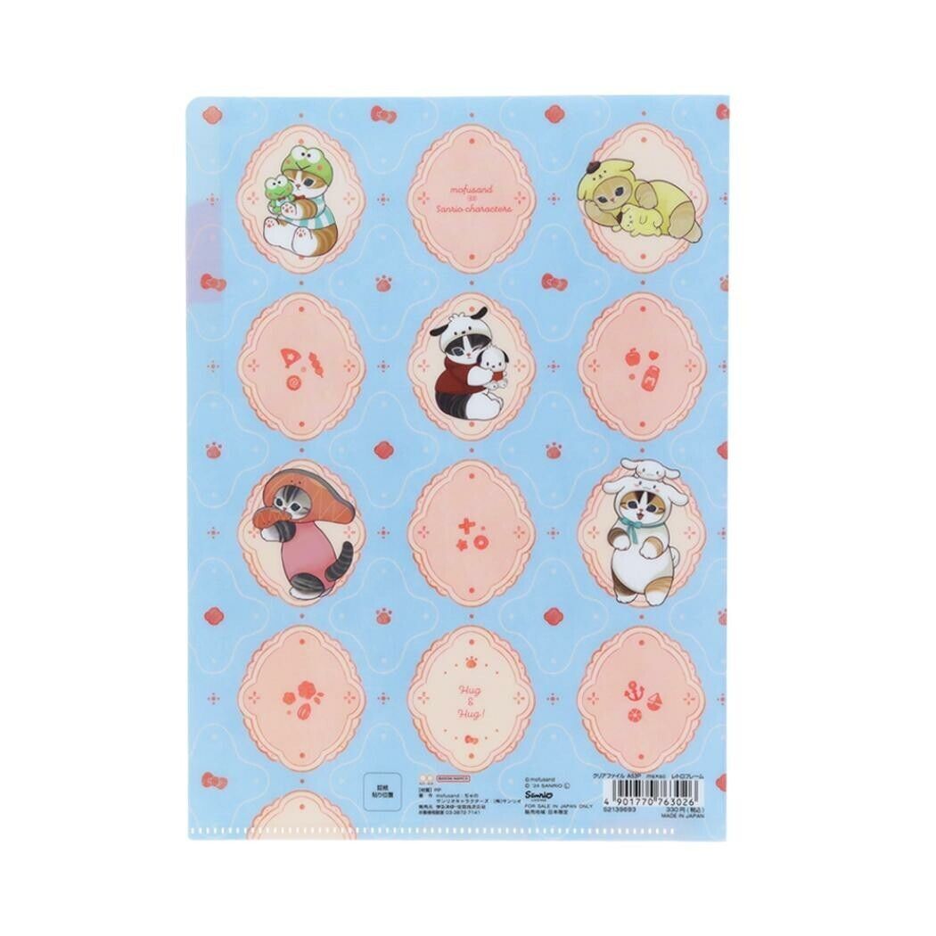 日本進口-Mofusand X Sanrio透明A5文件夾(日本製造) [平行進口]