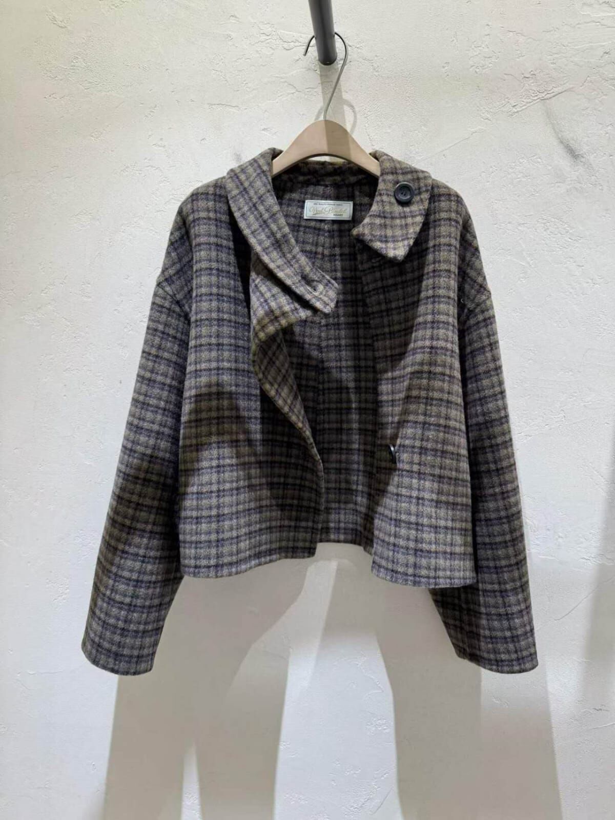 WJ5155 格紋水手領長袖外套