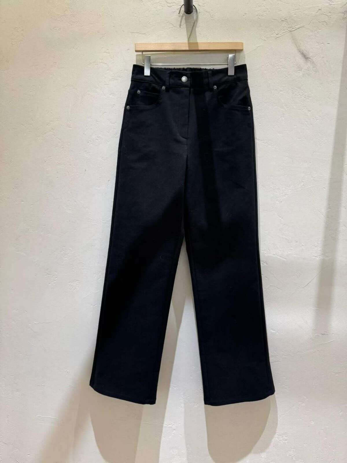 WJ5156 後橡根直筒牛仔長褲