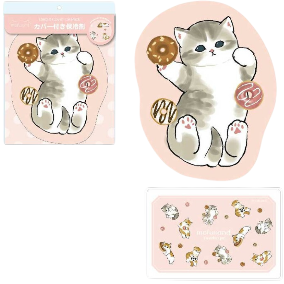 日本進口-Mofusand 甜甜圈貓咪冰袋 保冷劑(平行進口)
