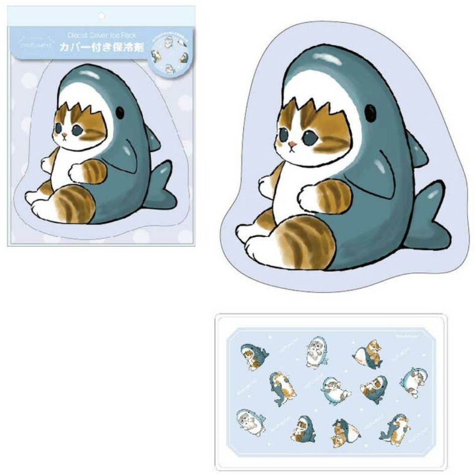 日本進口-Mofusand 鯊魚貓咪冰袋 保冷劑(平行進口)