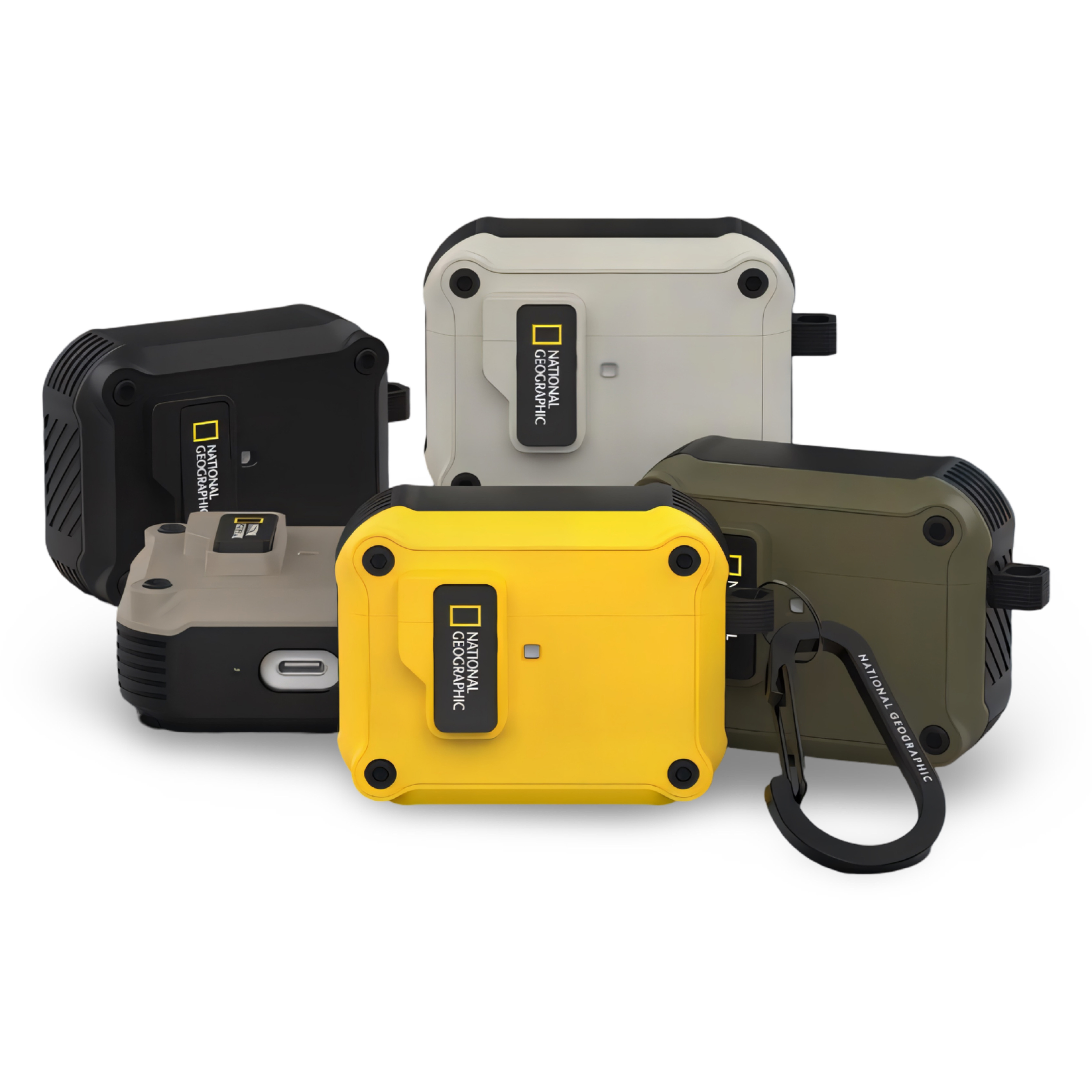 National Geographic AirPods Pro 3 防摔邊框自動鎖扣保護殼