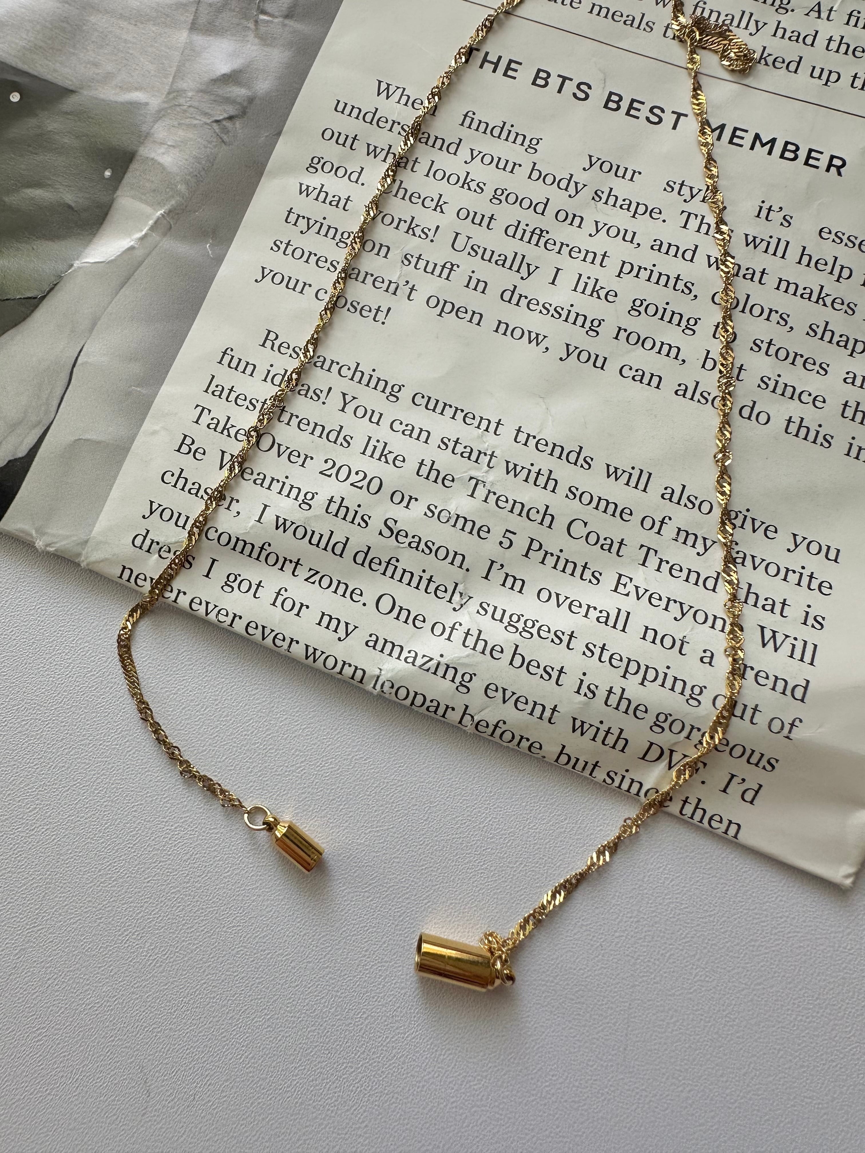 SS magnet wave chain necklace