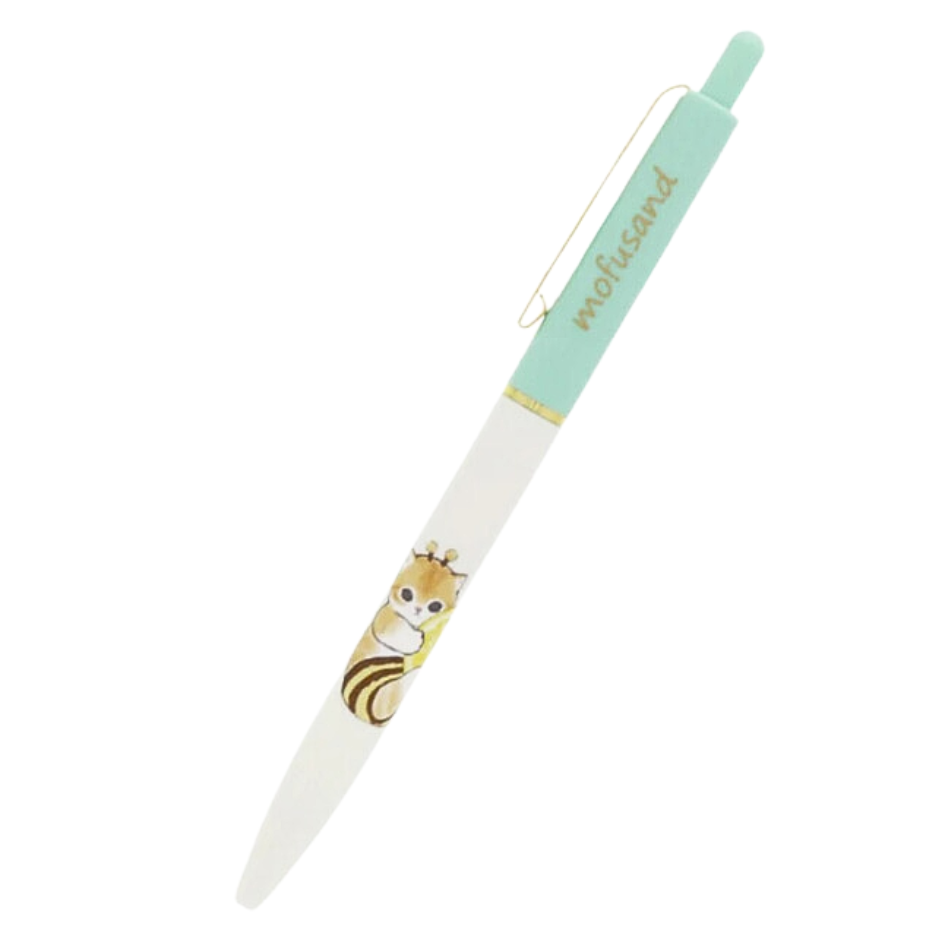 日本進口-Mofusand 蜜蜂貓咪款黑色原子筆(平行進口)