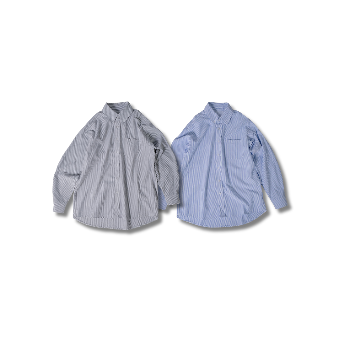 "現貨+預購" D.CLOSET 棉質條紋襯衫 兩色