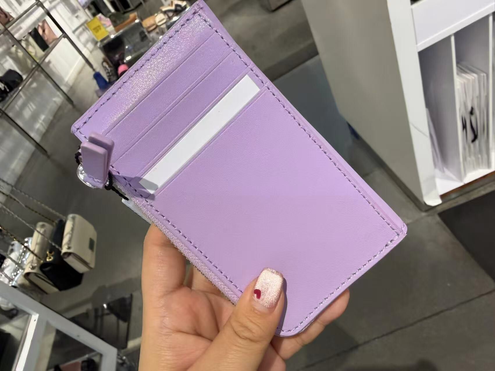 【直播】Marc Jacobs LL102251 拉鏈卡套小銀包 (紫色)