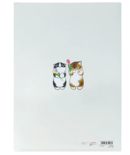 [日本製]Mofusand- 5頁索引資料夾 文件夾 A4 FILE[花花款] (白)  (平行進口)