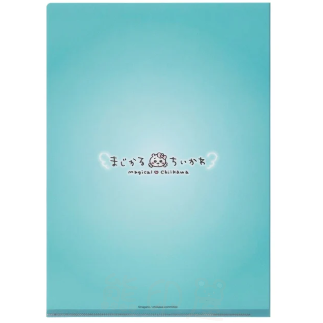 日本Chiikawa小八貓彩繪玻璃風格A4 file 日本製