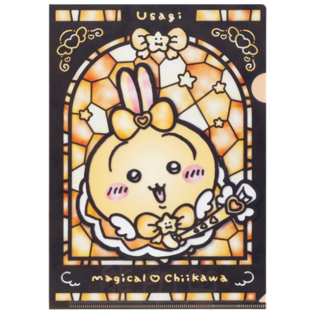 日本Chiikawa兔子彩繪玻璃風格A4 file 日本製
