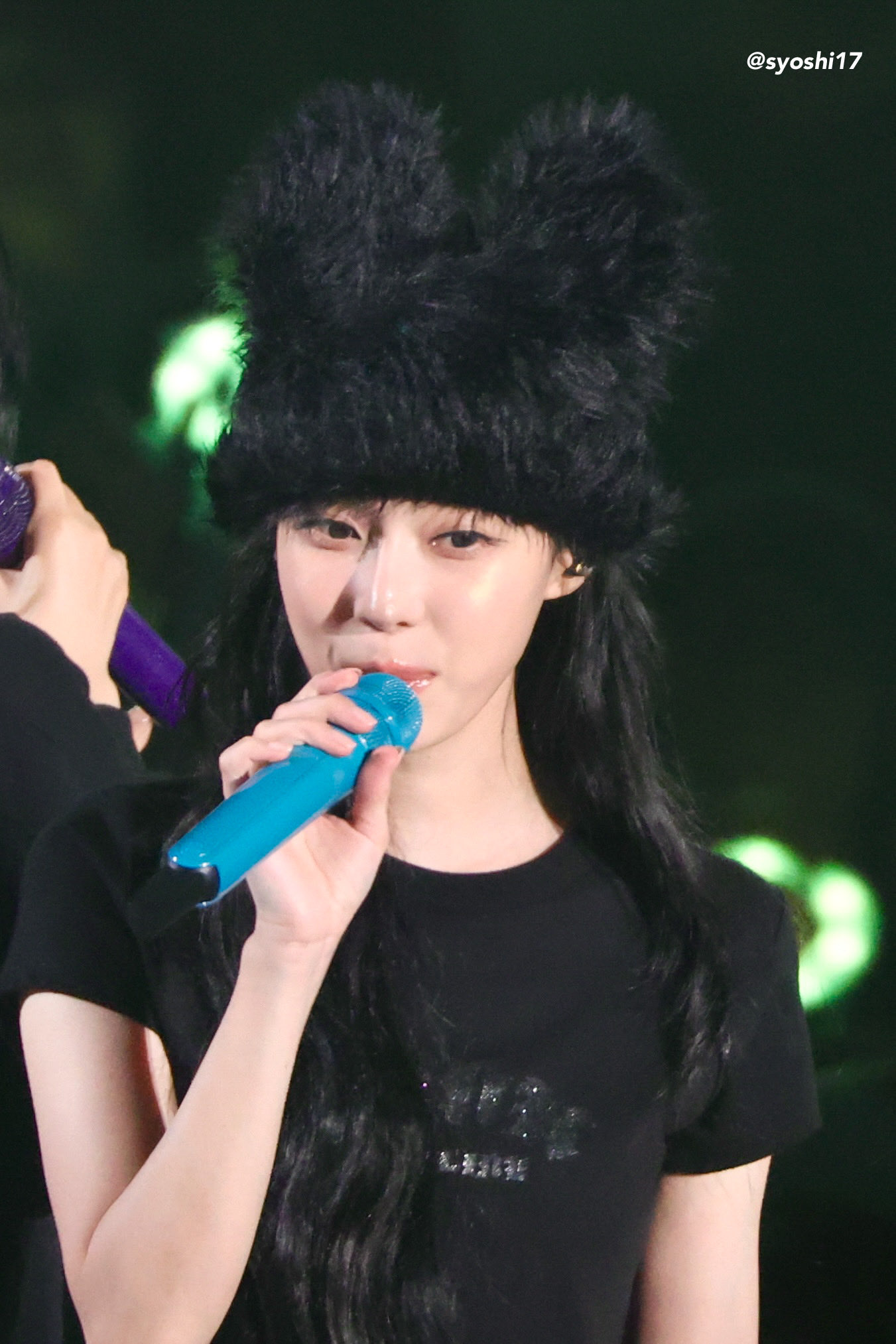 [winter同款] youhee - hairy cat beanie (black)