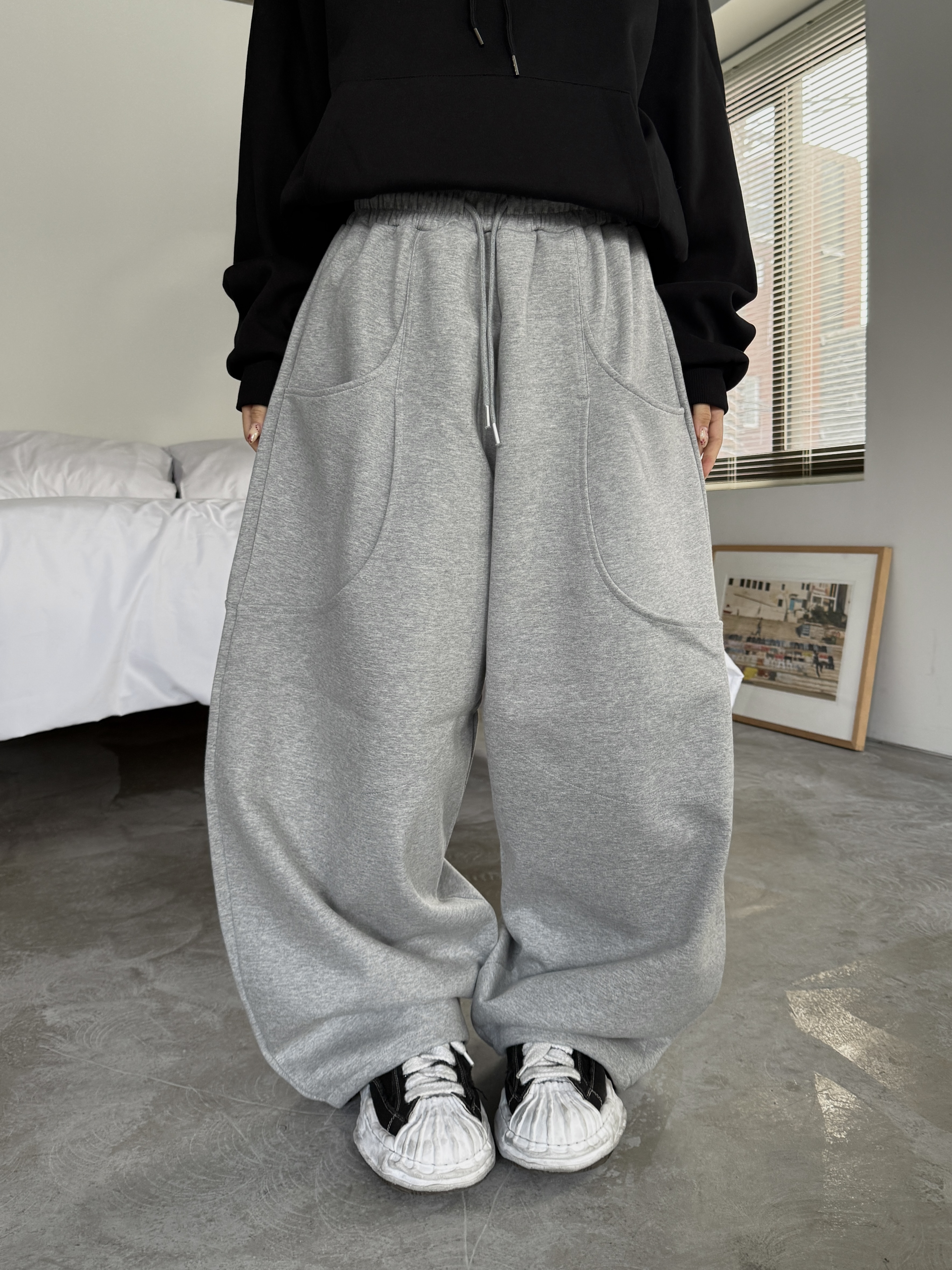 [BEST] 弧線層次 寬鬆 氣球 棉褲（部分現貨）