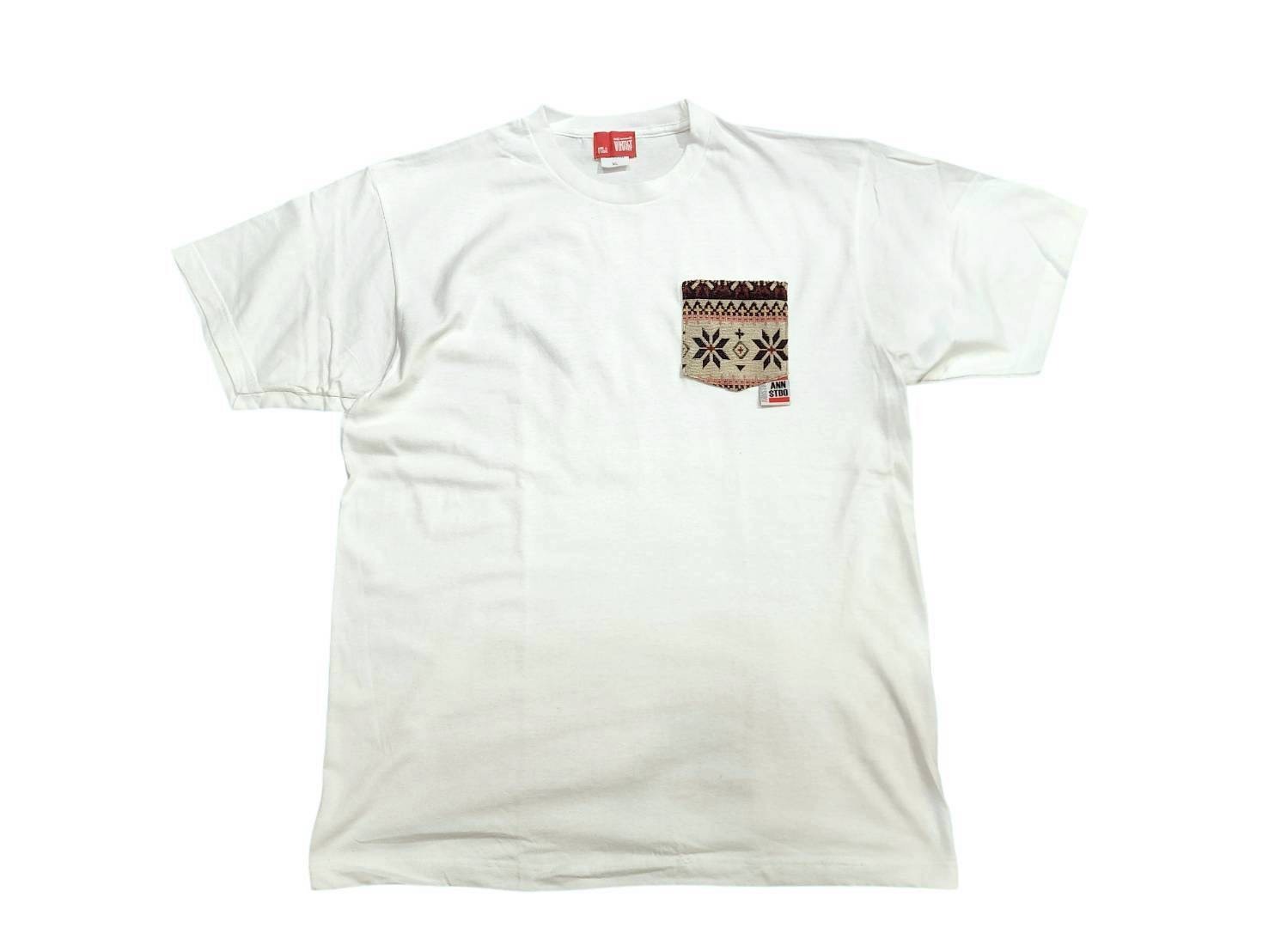 Annstudio/老闆手作/圖騰口袋短T