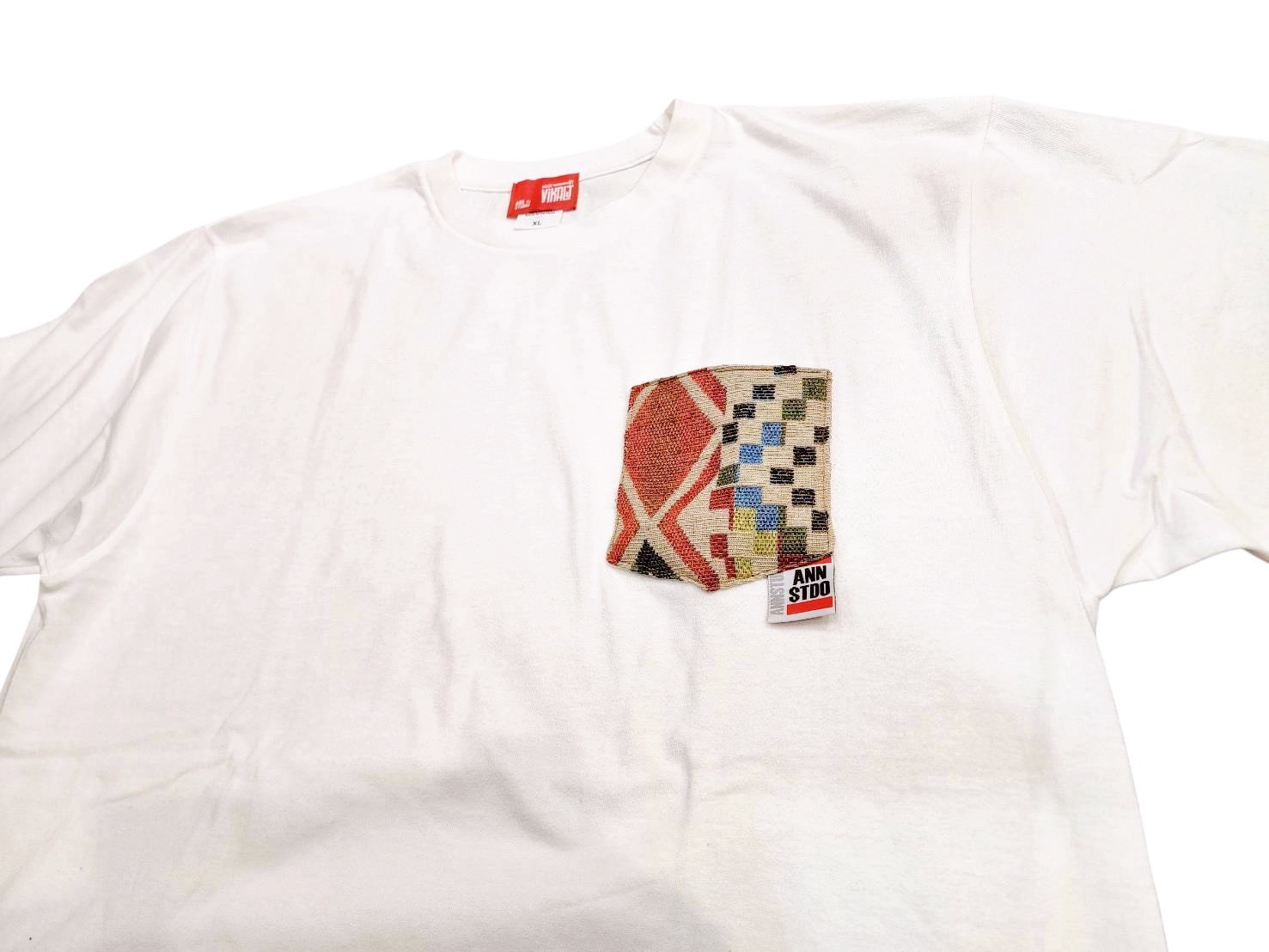 Annstudio/老闆手作/圖騰口袋短T